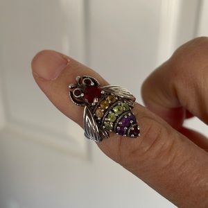 Samuel B STERLING SILVER BEE RING. Size 6